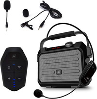 Wireless Portable PA System with Wireless Headset Lapel Micropho