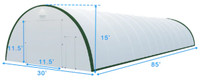 30x85x15 PVC Fabric Shelter