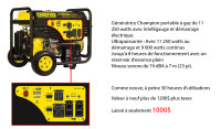 Génératrice Champion 11 250/9 000watts