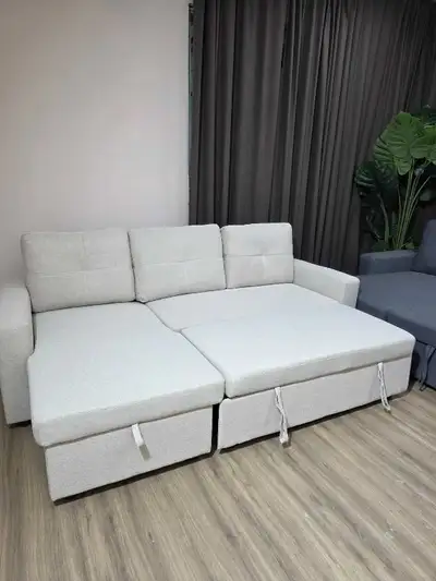 Brand New. 3seater L-shaped sofa bed, View more