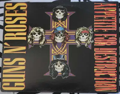 Je vends une copie usagée du célèbre album Appetite For Destruction de Guns N' Roses. Le vinyle est...