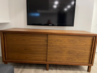 Custom Oak Credenza Cabinet