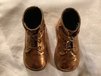 Vintage Bronzed Copper Baby/Toddler Shoes
