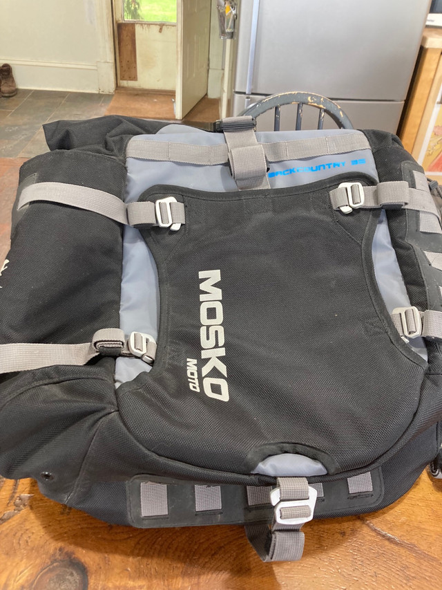 Mosko Moto dual 35L Panniers with mounting hardware - Motorbike in Road in Truro