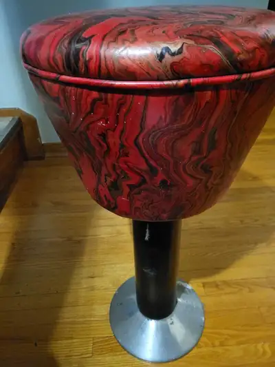 Vintage Marble Pattern Swivel Bar Stool, View more