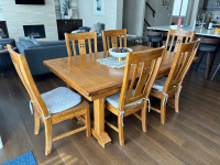 Large, solid, family dining table