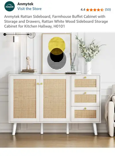 Anmytek Rattan Sideboard cabinet , View more
