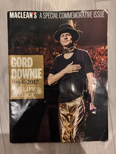 Gord Downie commemorative macleans magazine, View more