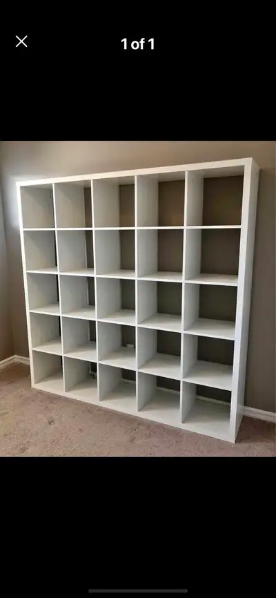 Including delivery. No extra cost. This is a great IKEA 25-cube shelf that is perfect for organizing...