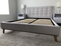 Structube Tufted Upholstered Queen Size Bed