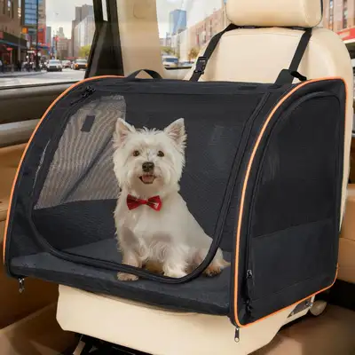 Dog Enclosed Car Seat for Pets, Soft-Sided Carrier & Kennel for, View more