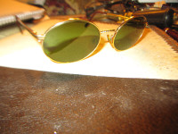 Giorgio Armani  Sunglasses Oval Glass Lenses Italy Vintage Rare