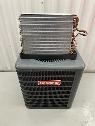 Goodman 1.5 Ton Central Air Conditioner Condenser + Coil, View more