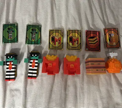 Collection of McDonald’s x Minecraft happy meal toys, View more