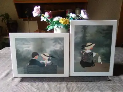 GLGL.  DEUX CADRES LITHOGRAPHIES D. ETHIER ., View more