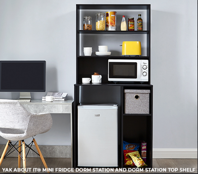 Mini Fridge Dorm Station with Top Shelf, View more