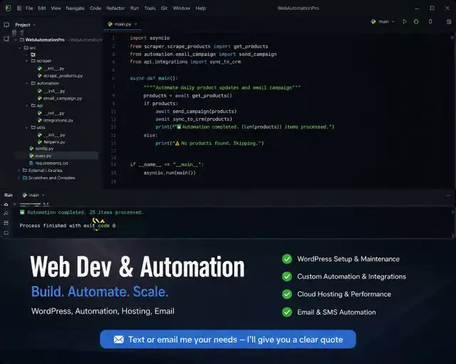 Web Dev & Maintenance | WordPress, Automation, Hosting, Email523947073120522241