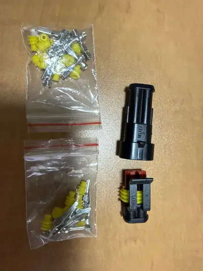 Electrical connector for motorcycles or atv weather proof 10 per pair (male female) Sold as pair