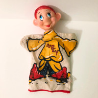 Vintage 1960s Dopey Hand Puppet Walt Disney Gund Toy Rubber Head