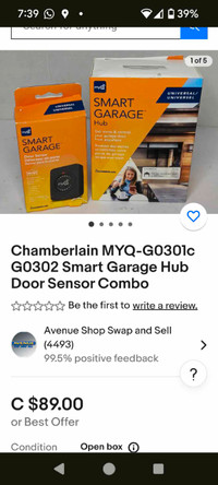 My Smart Garage Door Opener Chamberlain MYQ-GO301 Wireless & Wi-