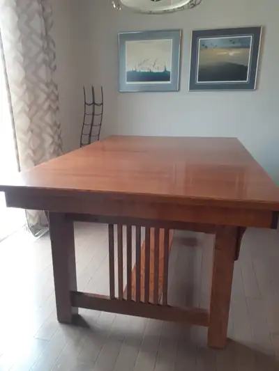 Mission Style Solid Wood Table and Chairs, View more