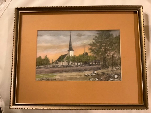 1936 Vintage Watercolour Painting by Artist E. Nargtrom in Arts & Collectibles in Belleville
