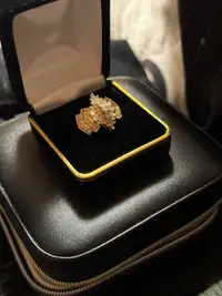 14k gold ring 1ct diamonds