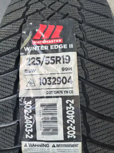 4 brand new winter snow tires (current price at Canadian Tire is $1223.96)