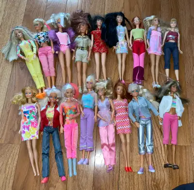 Vintage 1975-2000 Barbie Doll Lot with outfits/shoes, View more