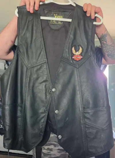 Harley Davidson Leather Vest, View more