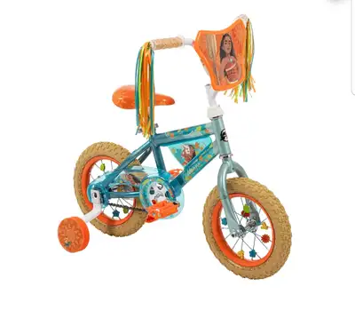 New 12" Moana bike Age group 2 - 4 years old Rear coaster brakes Adjustable seat and handlebars ***c...