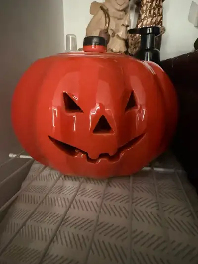 Ceramic Pumpkin Jar, View more