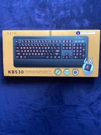 NEW IN BOX AZIO Wired Backlit Keyboard
