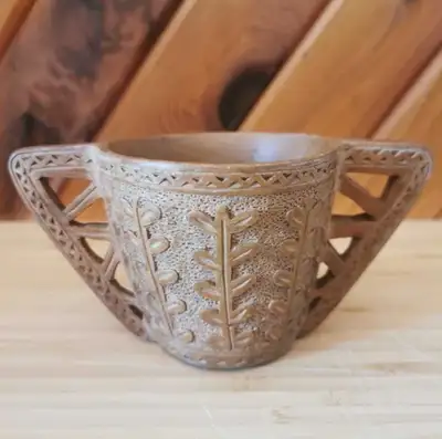 Vintage Scandinavian Carved Cup, View more