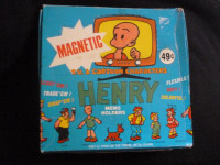 Henry vintage box of cartoon magnetic memo holders 1974