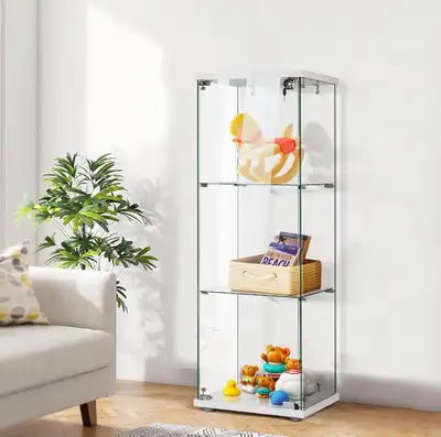 VIVOHOME 3-Layer Glass Display Cabinet, View more