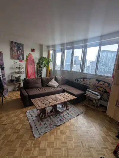 3 1/2 très grand et lumineux. S'il y a du soleil à Mtl, il y en aura certainement ici (du lever au c...