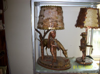 Native Indian & Lamp coin art #0609