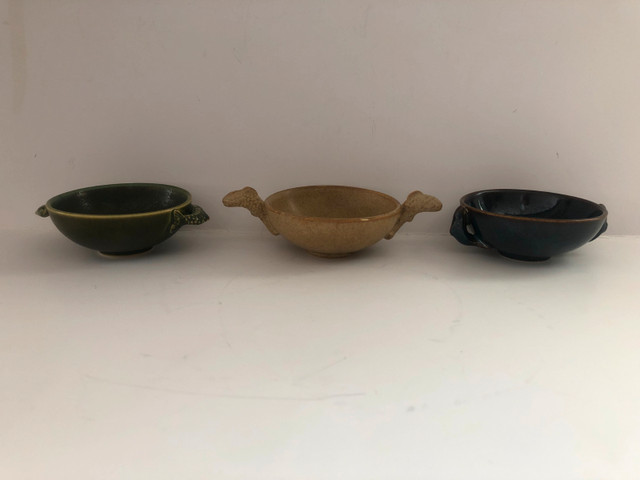 VINTAGE  FOLK  ART   SMALL BOWLS  WITH  FISH  HANDLES in Arts & Collectibles in Kitchener / Waterloo