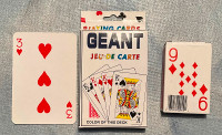 Cartes à jouer (cartes géantes ou chiffres géants)