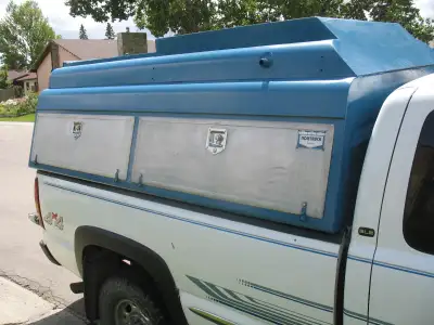 This work box canopy fits on an 8 ft. truck back. I've used it for my field work in the oilpatch.The...