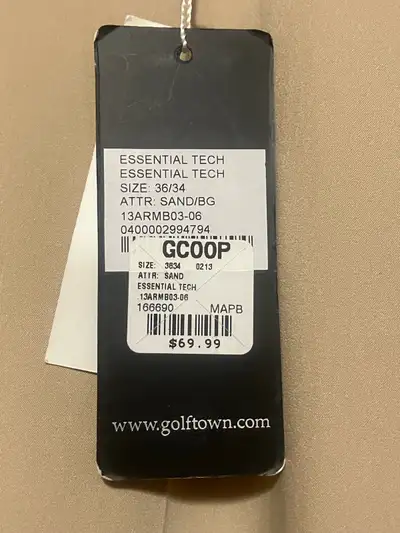 New NWT Gordon Cooper Essential Tech Golf Pants Size 36/34, View more