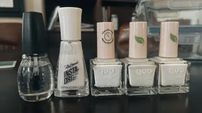 Assorted white nail polish set, View more