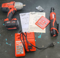 For Sale Milwaukee Impact Wrench and Ratchet Combo Kit.