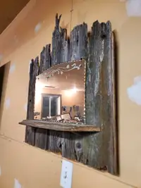 Rustic barnwood mirrors and photo frames 