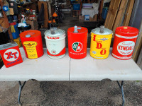 Vintage 5 Gallon Oil Cans