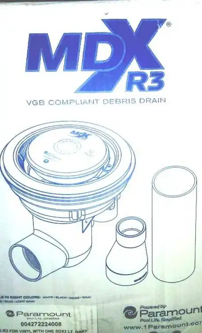 Paramount MDX - R3  VGB Compliant Debris  Drain- New, View more
