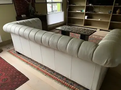 Large 3 Seat 96" x 40" x 33" Luxurious Roche Bobois White Leather 2,999.00 or best offer