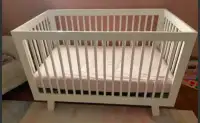 Babyletto convertible crib with organic waterproof mattress