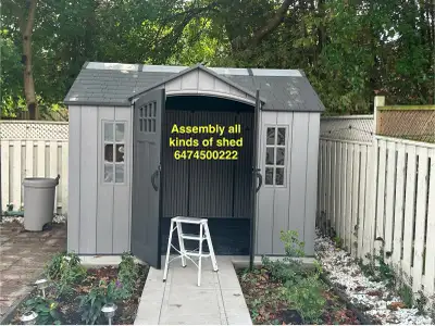 assembly of storage shed, View more